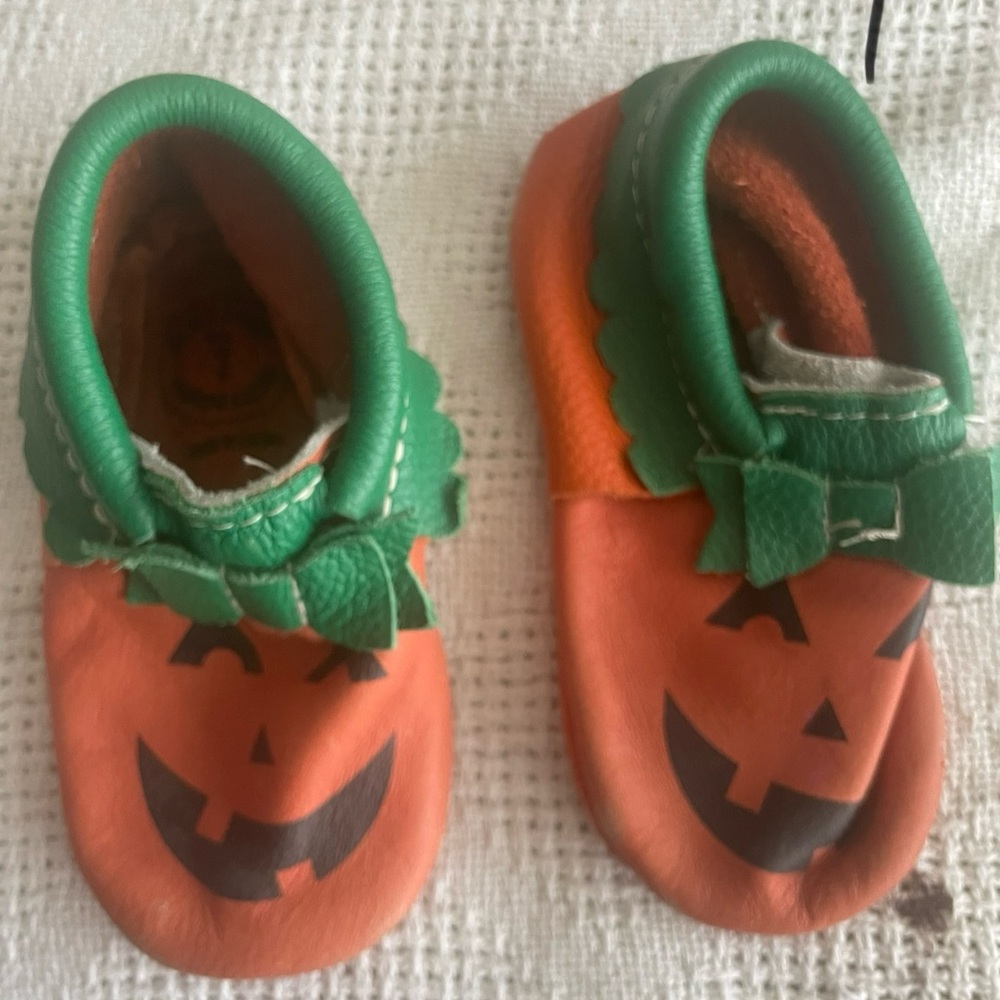 Freshly picked pumpkin moccs size 7